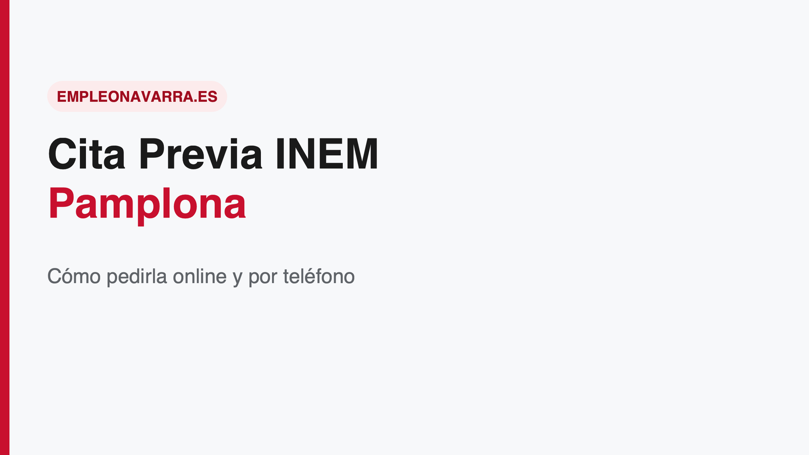 Cita Previa INEM Pamplona