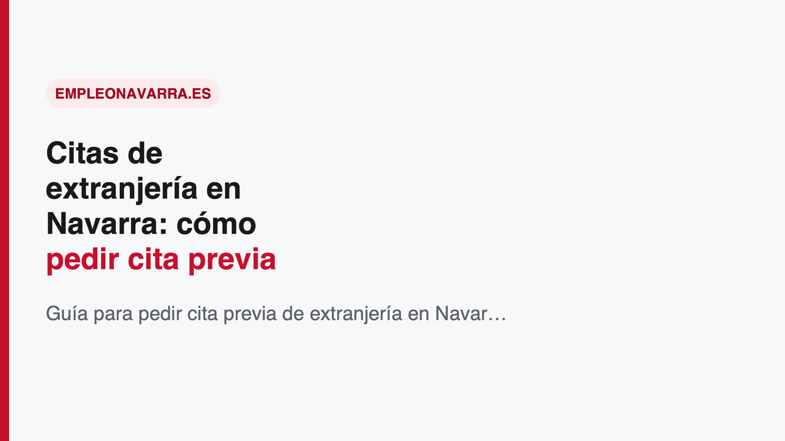 Citas de extranjería en Navarra: cómo pedir cita previa paso a paso