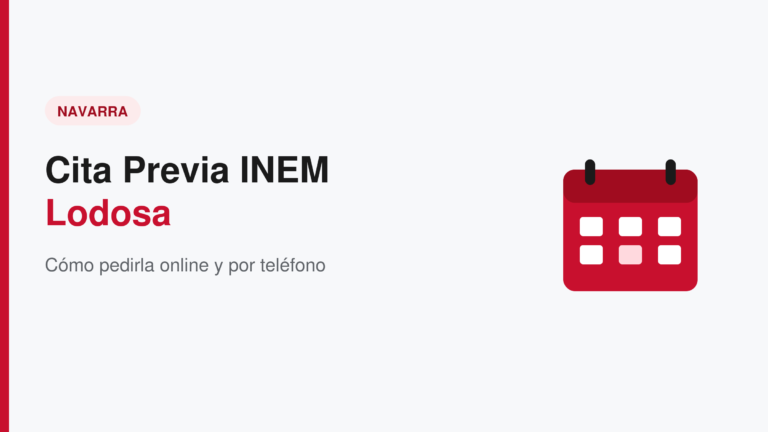 Cita previa INEM en Lodosa: cómo pedirla online y por teléfono