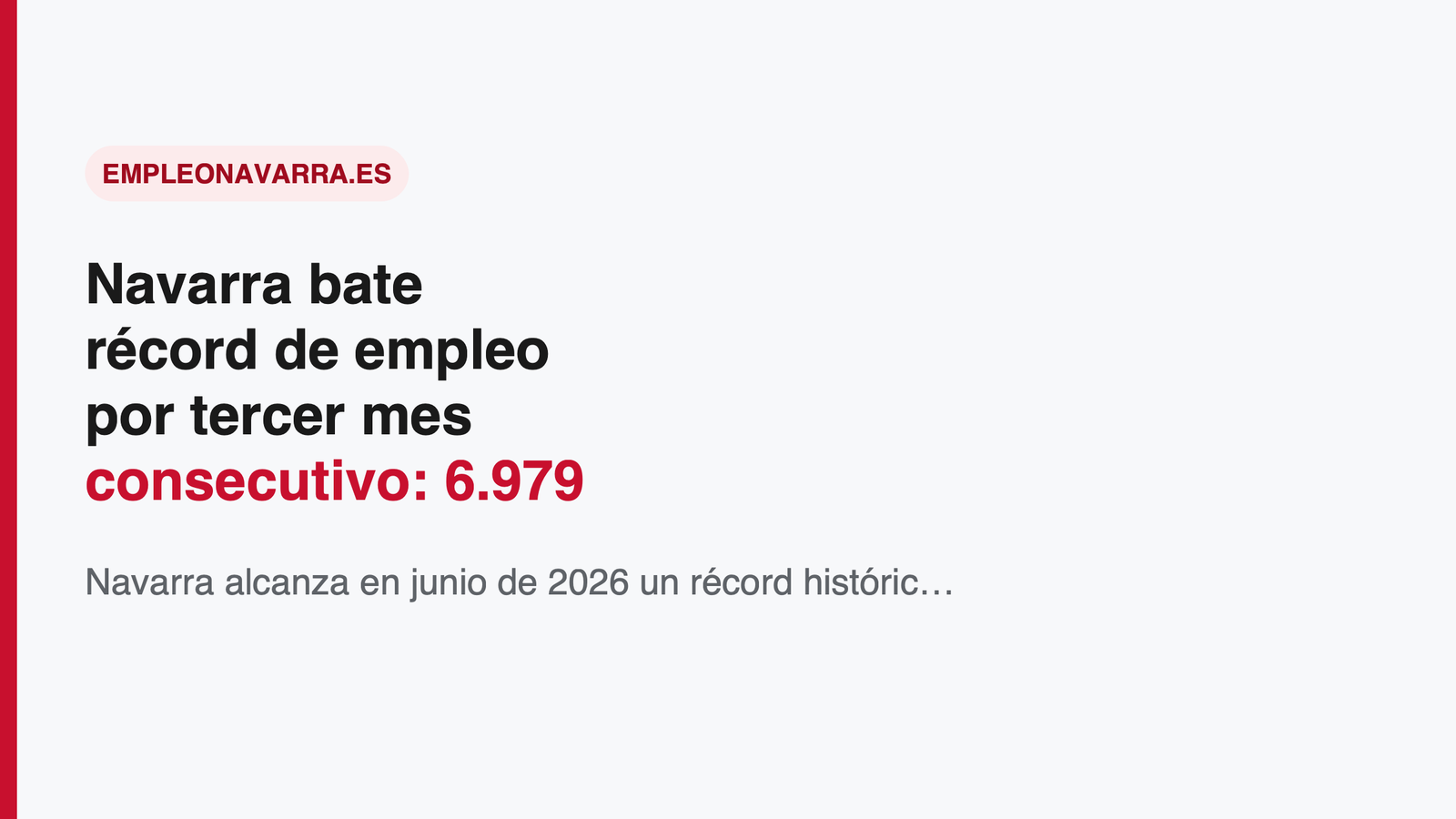 Navarra bate récord de empleo por tercer mes consecutivo: 6.979 afiliaciones más y el mejor junio de contratación desde 2021