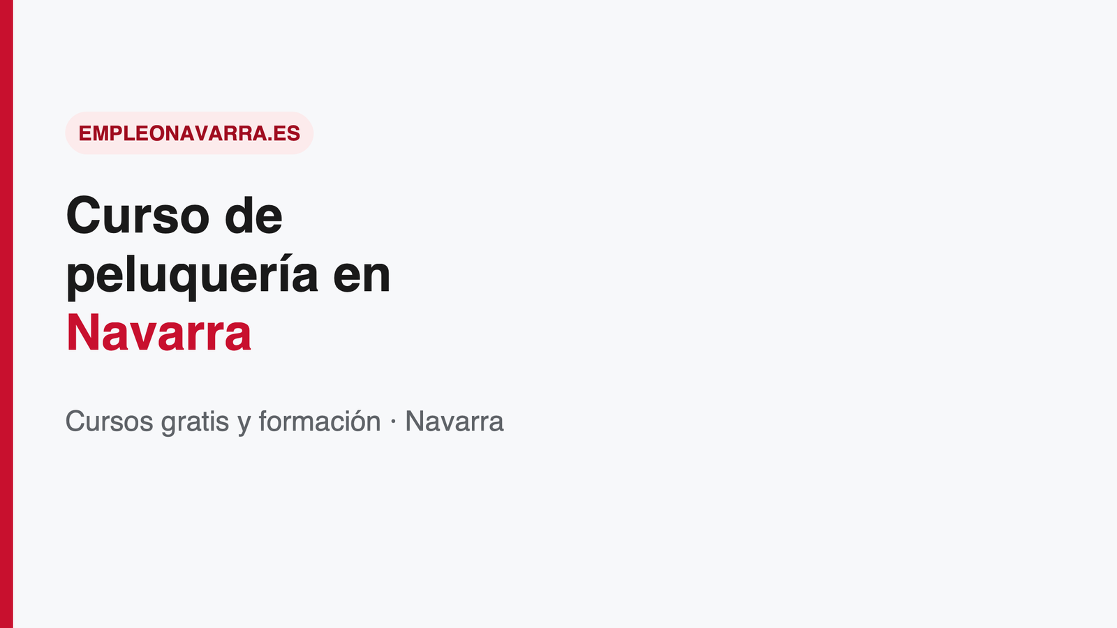 Curso de peluquería en Navarra: guía gratis 2026